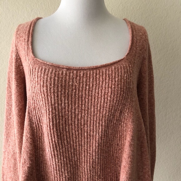 Free people blush pink fuzzy soft knit sweater S - Picture 2 of 6